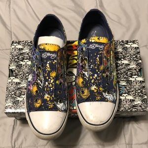 Ed Hardy slip on sneakers Size 10